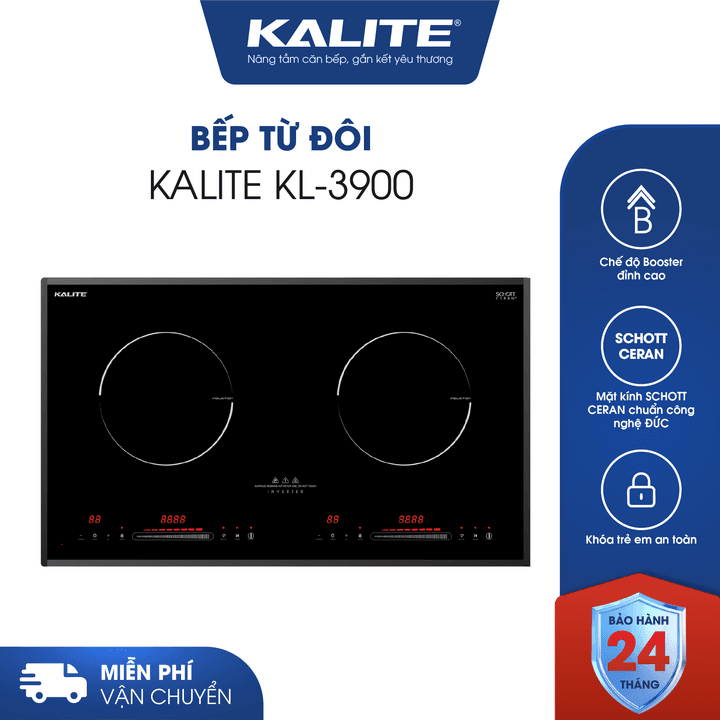 Bếp từ đôi KALITE KL-3900 công nghệ  hiện đại
