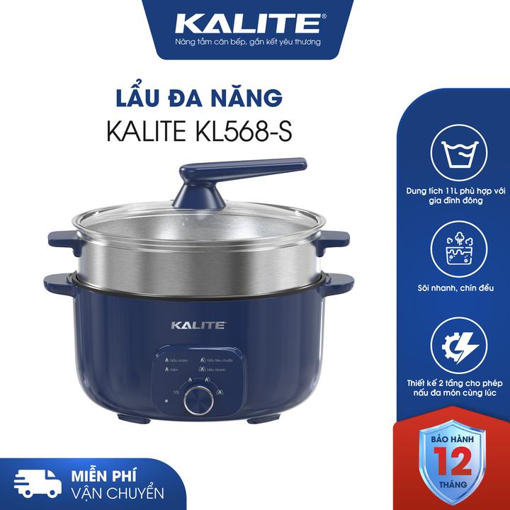 Nồi lẩu hấp KALITE KL568-S đa năng 2 tầng dung tích 11L