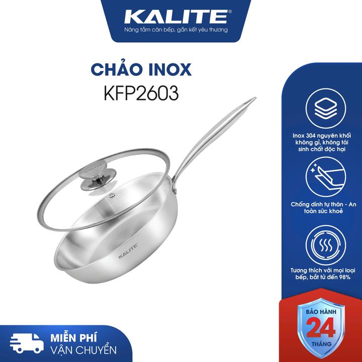 Chảo rán inox liền khối cao cấp KALITE KFP2603 - Size 26cm