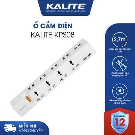 Ổ cắm điện thông minh KALITE KPS08 TÍCH HỢP USB TYPE C, TYPE A