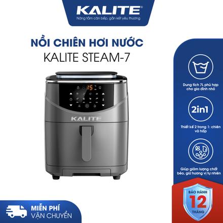Nồi chiên hơi nước KALITE STEAM 7 chiên hấp 2 trong 1, dung tích 7 lít