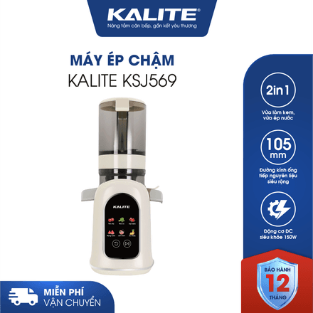 Máy ép chậm Kalite KSJ569 ép kiệt bã 99% tích hợp làm kem
