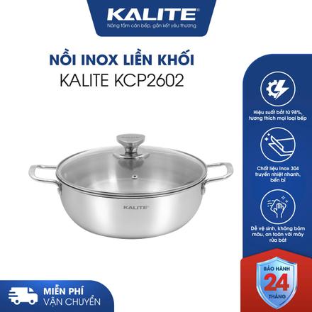 Nồi inox liền khối cao cấp đa năng KALITE KCP2602 - Size 26cm