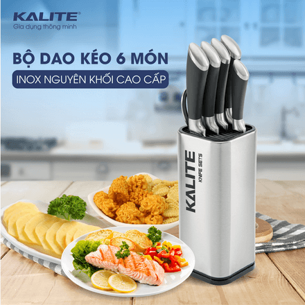 Bộ dao 6 món KALITE KL-191 Inox cao cấp, bền sắc