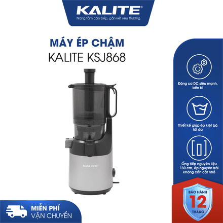 Máy ép chậm KALITE KSJ868 động cơ DC siêu khỏe ép kiệt bã