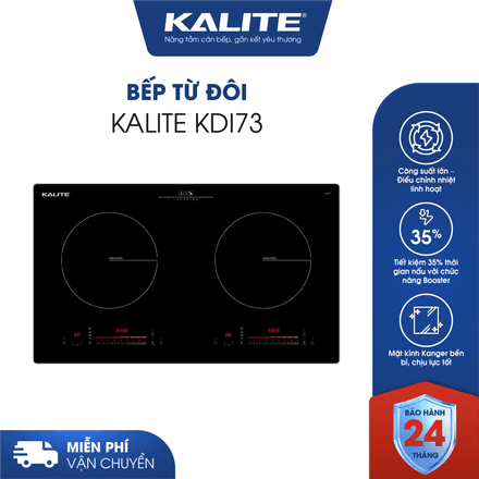 Bếp từ đôi KALITE KDI73 linh hoạt bền bỉ chịu nhiệt tốt