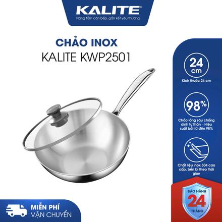 Chảo inox 304 lòng sâu Kalite KWP2501 chống dính chống xước